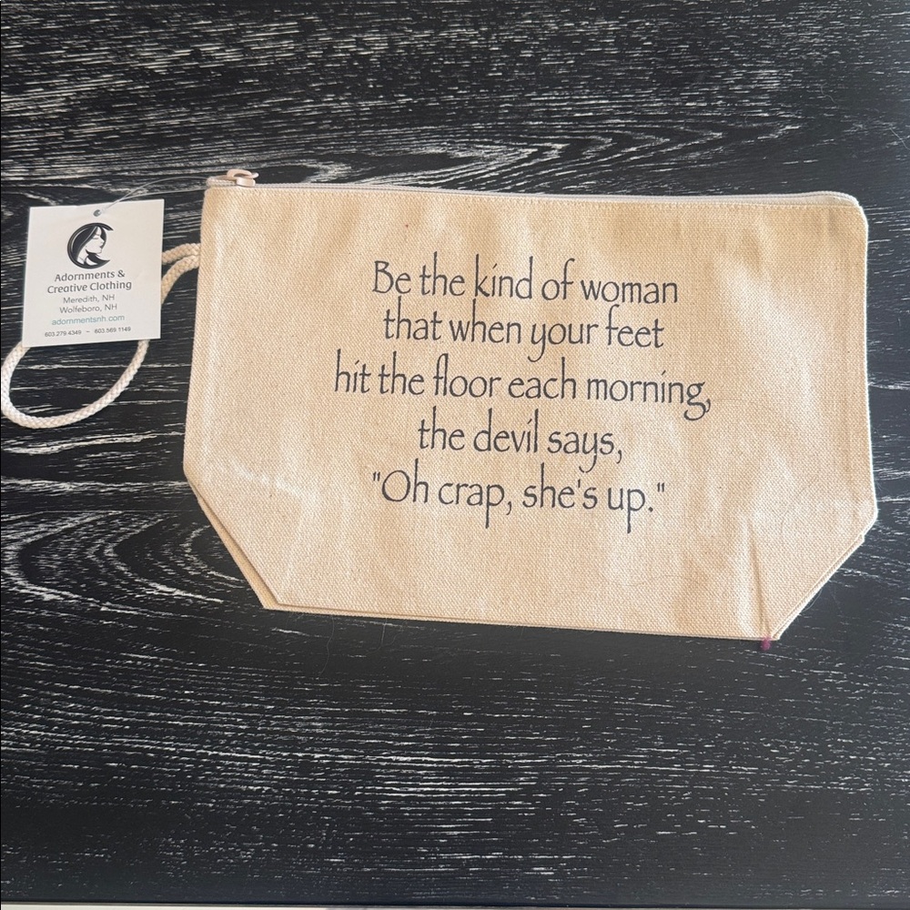 Adornments & Creative Clothing make up bag. Never used.